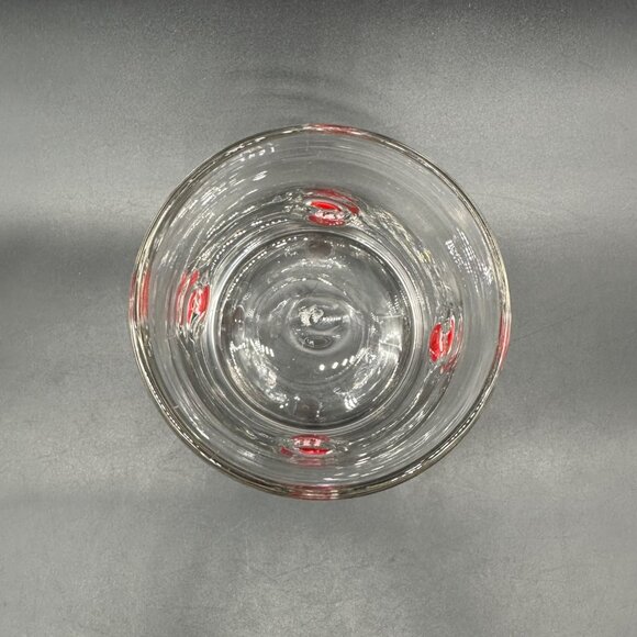 Christmas Tumbler Blown Fused Glass Santa Claus Kitschy Red White Clear - Picture 4 of 9